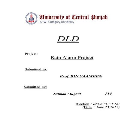 Rain Alarm Using 555 Timer IC with Report