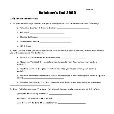 Rainbows End 2009 | DOC