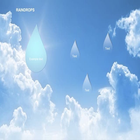 Raindrops Diagram for PowerPoint