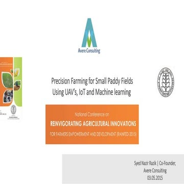 RAINFED 2015 : Presentation on Precision Farming on small paddy fields with U...