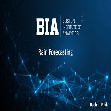 Rain or Shine? An Exploration of Modern Rain Forecasting project presentation
