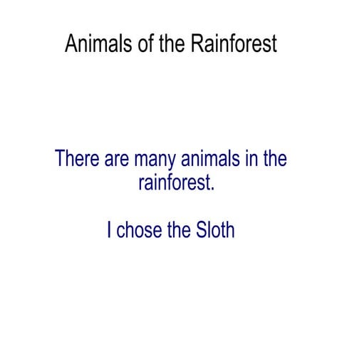 All about sloths | PPTX