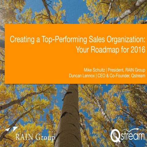 Qstream and RAIN Group: Creating a Top-Performing Sales Organization – Your R...