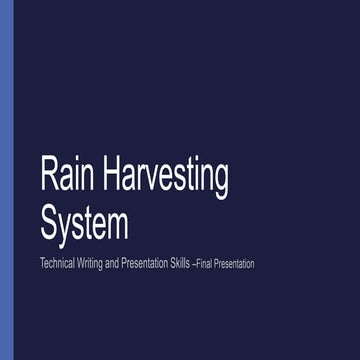 Rain harvesting system