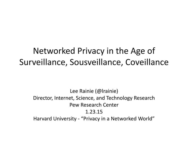 Networked Privacy in the Age of Sur...