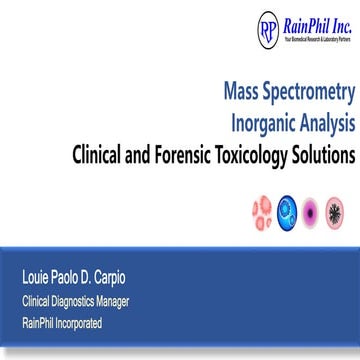 Advanced Mass Spectrometry and Toxicology Solutions in Clinical ...