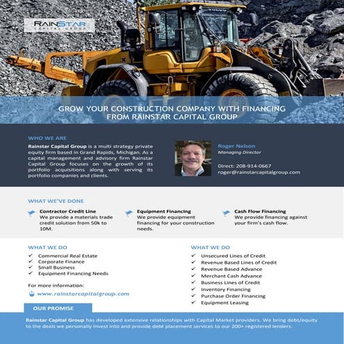 Rainstar Capital Group Construction Company Programs (1) | PDF