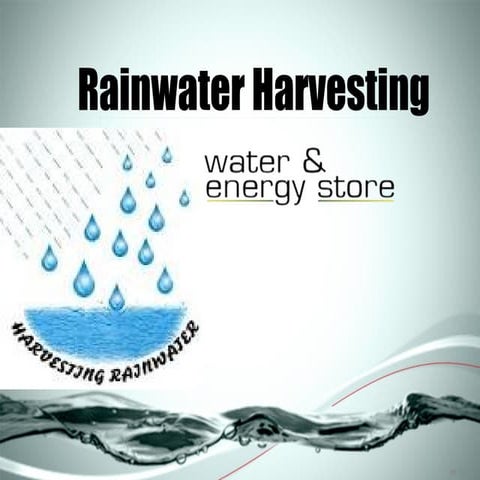  =Rain water harvesting =-