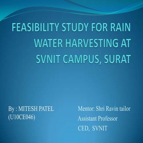 Rain water harvesting