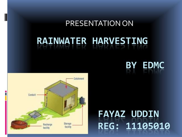 Rainwater harvesting
