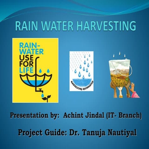 Rain water harvesting
