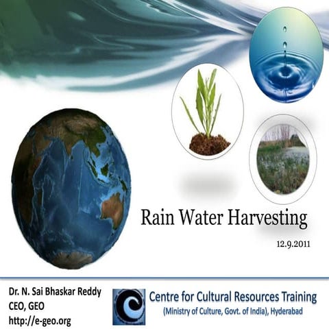Climate Change Rainwater harvesting