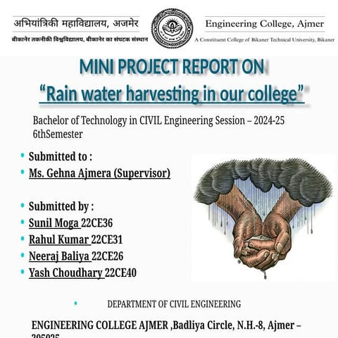 RAIN WATER HARVESTING IN COLLEGE enginnering college.pptx
