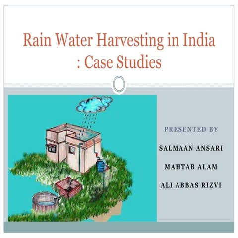 Rain water harvesting in india