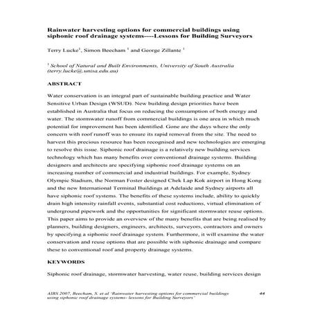 Rainwater  Harvesting Options For Commercial Buildings - Australia  