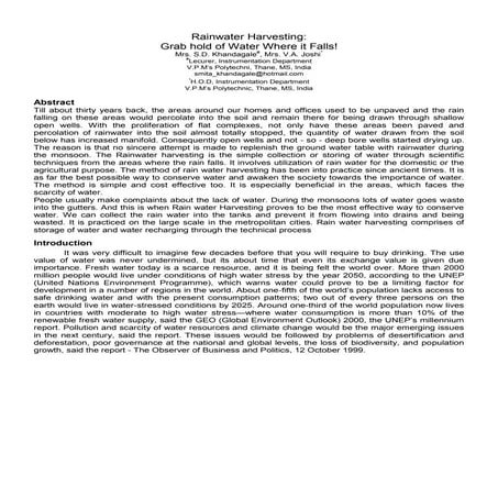 Rainwater harvesting ppt