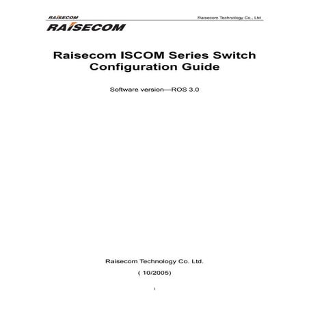 Raisecom Switch Software Configuration Guide.pdf