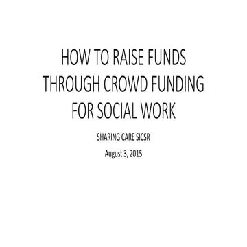 How to raise money for an NGO