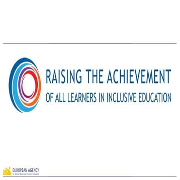 Raising the Achievement of all Learners in Inclusive Education project
