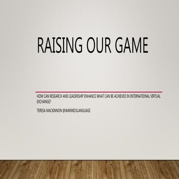 Raising our game #globaled19