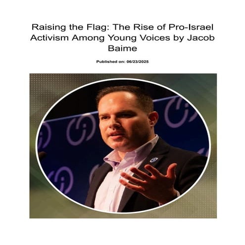 Raising the Flag_ The Rise of Pro-Israel Activism Among Young Voices by ...