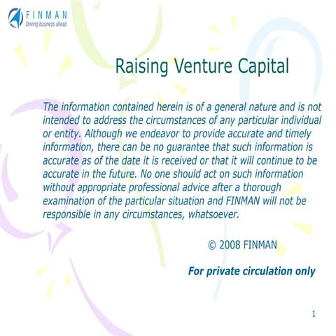 Raising venture capital