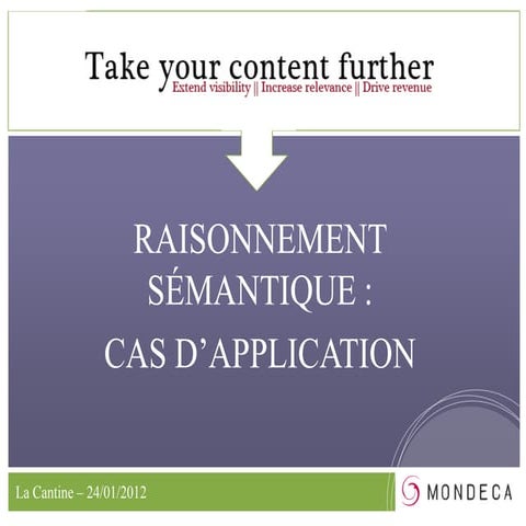 Raisonnement pour le web sémantique : examples
