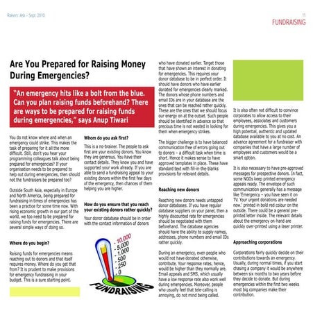 Are You Prepared For Raising Funds During Emergencies?