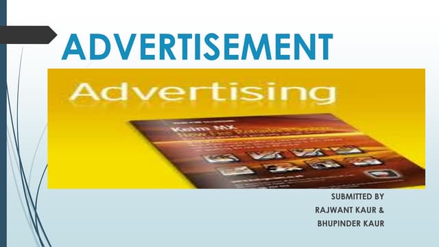 ADVERTISEMENT TYPES & AD AGENICIES
