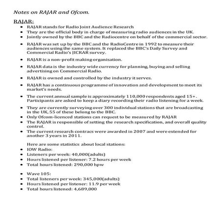Rajar and audience figures (2) | PPTX