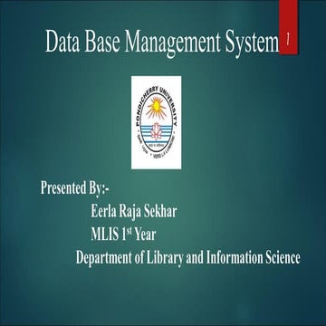 DBMS topic in PU | PPT