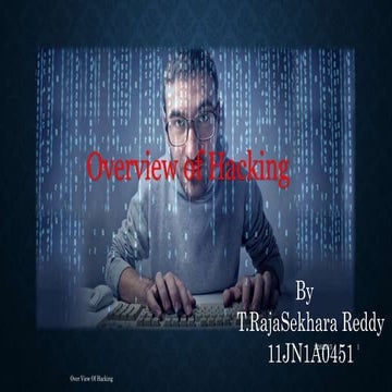 Over View of Hacking  by Rajasekhara reddy
