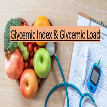 glycemic index and Glycemic load