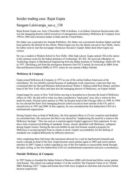 Rajat gupta assignment sangam lalsivaraju