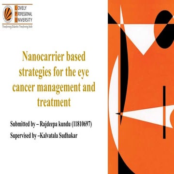 Nanocarriers role in eye cancer treatment and management