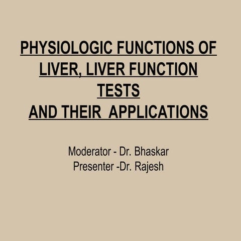 Liver function tests for anesthesiologists