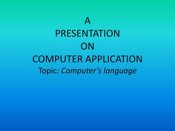 Computer Languages....ppt