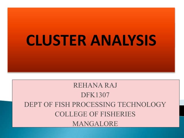 Rajia cluster analysis