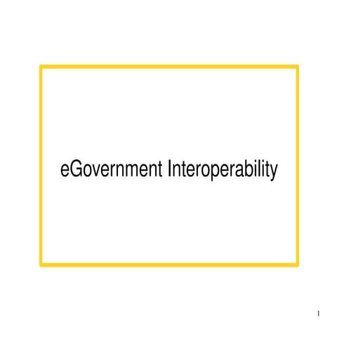 eGovernment Interoperability