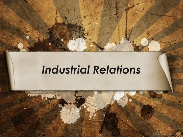 Industrial Relations