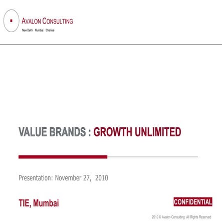 Building Value Brands by Raj Nair