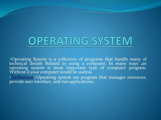 Operating system | PPT