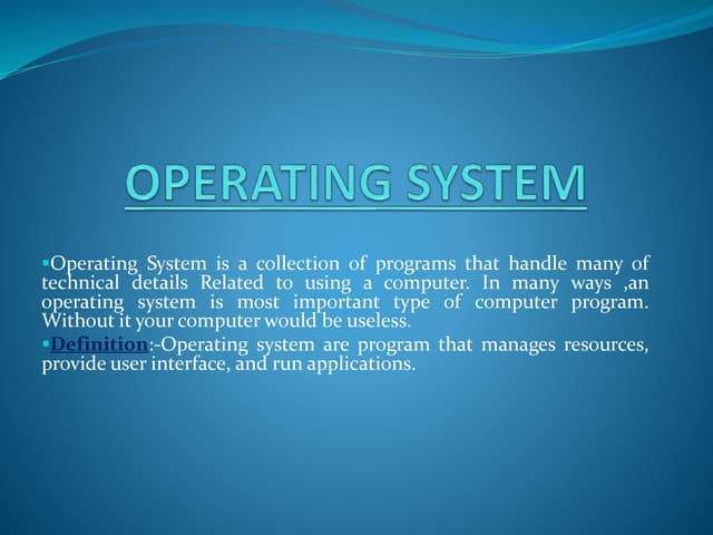 Operating System PPT