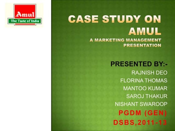 Product line of AMUL | PPTX