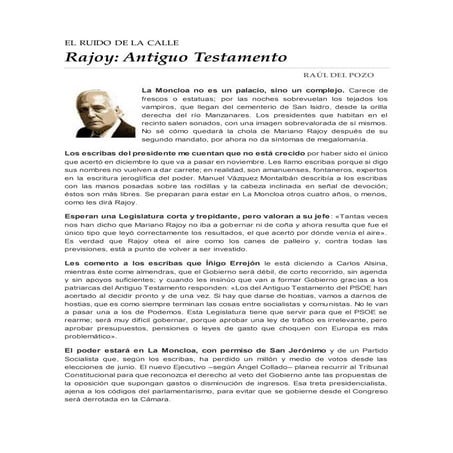 Rajoy Antiguo Testamento