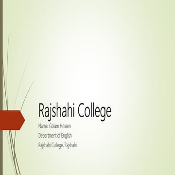 Rajshahi college (Golam Hossen)