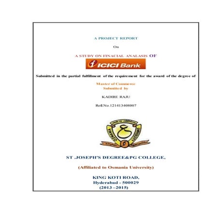 ICIC Project on Loans and financial analysis