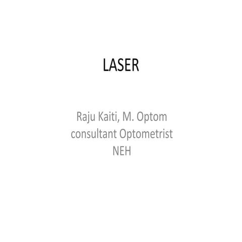Laser and it's clinical application