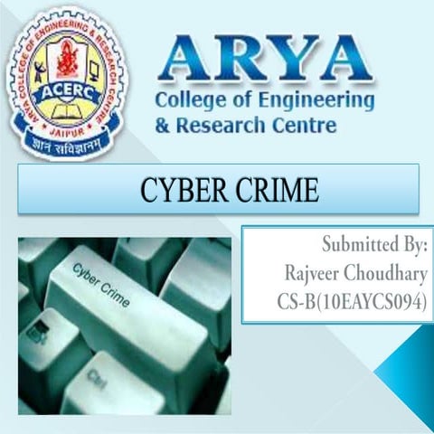 Rajveer choudhary cyber crime presentation