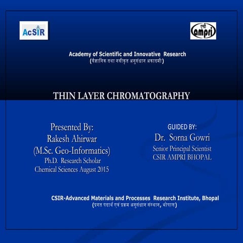 Rakesh ahirwar thin layer-chromatography